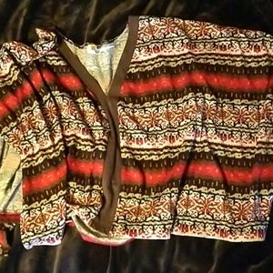 Brown and red shawl